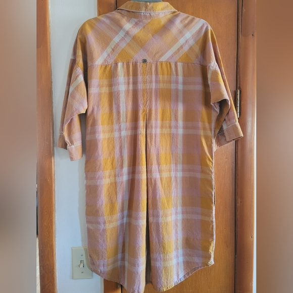 Prana Deryn Collar Plaid Dress, Size Medium - Picture 12 of 15